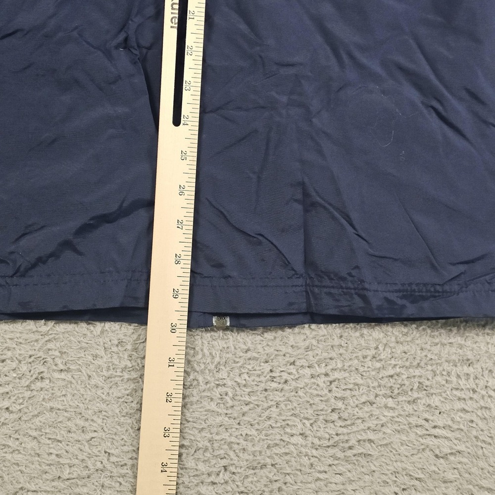 Nike Jacket Mens Large Navy Blue Windbreaker Full Zip Lined Stripe Swoosh Track - Picture 11 of 13
